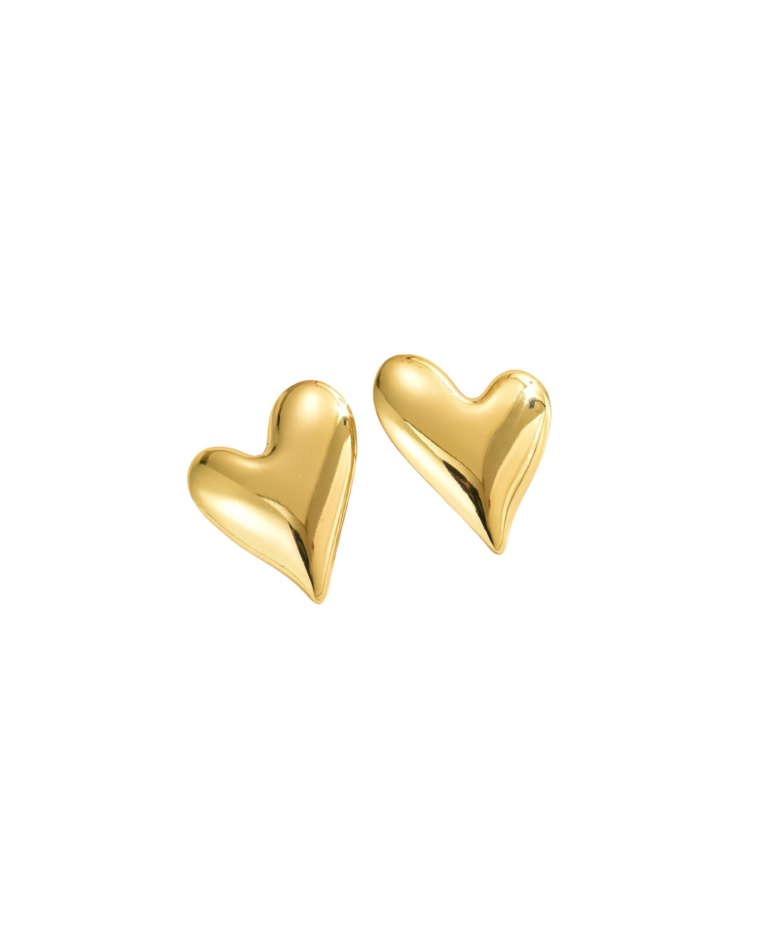 Boucles oreille acier inoxydable damezi coeur or